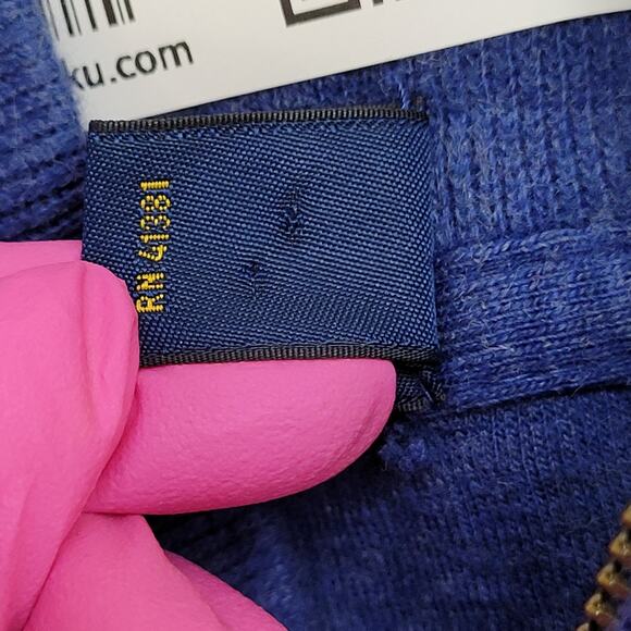 Ralph-Lauren 1/4-Zip Sweater 2XL 25x28 Blue - Picture 9 of 13